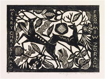 MARGUERITE ZORACH Group of 4 woodcuts.